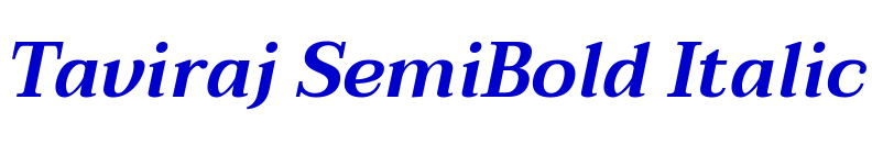 Taviraj SemiBold Italic шрифт